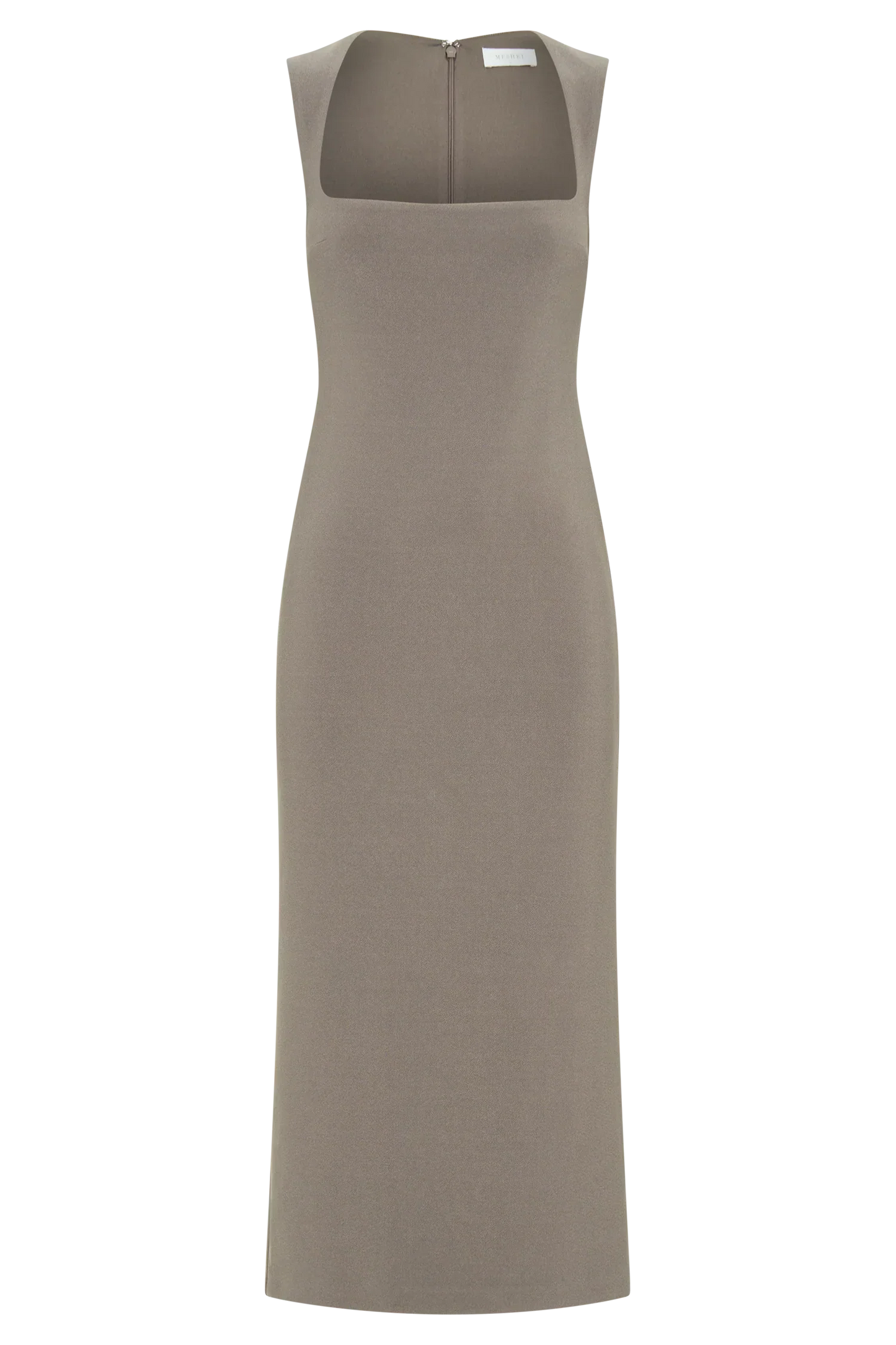 Frida Crepe Midi Dress - Smoke
